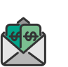 Day-to-day Expenses Icon - money in an open envelope